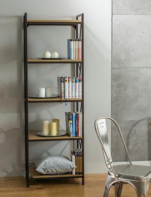 Стеллаж Signal Стеллаж SIGNAL TABLO R5 дуб/т.коричневый, 180/60/40 арт. TABLOR5