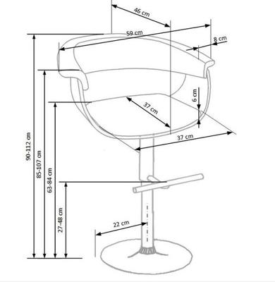 Стул барный Halmar Стул барный HALMAR H45 дуб/черный арт. V-CH-H/45-J.DAB-CZARNY
