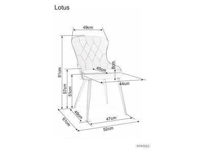Стул Signal Стул SIGNAL LOTUS Velvet Bluvel 19 черный/черный арт. LOTUSVCC
