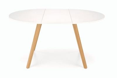 Стол Halmar Стол обеденный HALMAR RUBEN белый матовый/натуральный 102-142/102 арт. V-PL-RUBEN-ST-BIALY