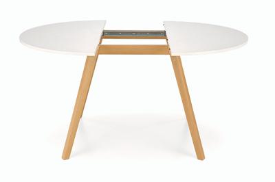 Стол Halmar Стол обеденный HALMAR RUBEN белый матовый/натуральный 102-142/102 арт. V-PL-RUBEN-ST-BIALY