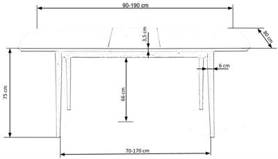 Стол Halmar Стол обеденный HALMAR BARRET белый матовый/дуб лефкас 90-190/80 арт. V-PL-BARRET-ST