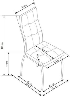 Стул Halmar Стул HALMAR K416 темно-зеленый/хром арт. V-CH-K/416-KR-C.ZIELONY