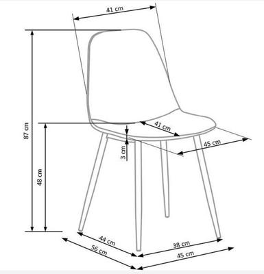 Стул Halmar Стул HALMAR K417 серый/черный арт. V-CH-K/417-KR-POPIELATY