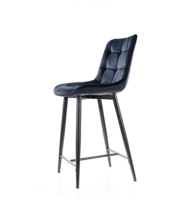 Стул барный Signal Стул барный SIGNAL CHIC H-2 Velvet Bluvel 19 черный/черный арт. CHICH2VCC