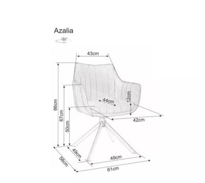 Стул Signal Стул SIGNAL AZALIA Velvet Bluvel 19 черный/черный арт. AZALIAVCC