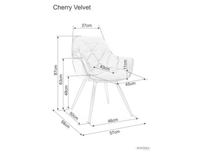 Стул Signal Стул SIGNAL CHERRY Velvet Bluvel 28 бежевый/черный арт. CHERRYVCBE