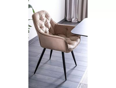 Стул Signal Стул SIGNAL CHERRY Velvet Bluvel 28 бежевый/черный арт. CHERRYVCBE