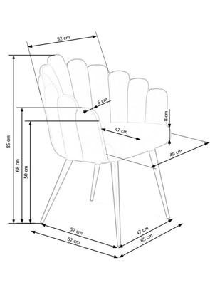 Стул Halmar Стул HALMAR K410 горчичный/черный арт. V-CH-K/410-KR-MUSZTARDOWY