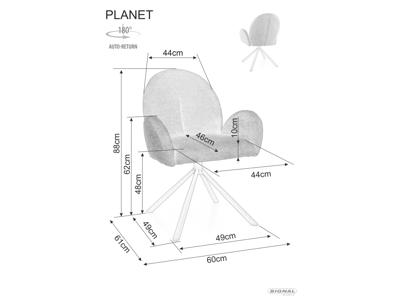Стул Signal Стул SIGNAL PLANET Raven 06 серый/черный, поворотный арт. PLANETRCSZ