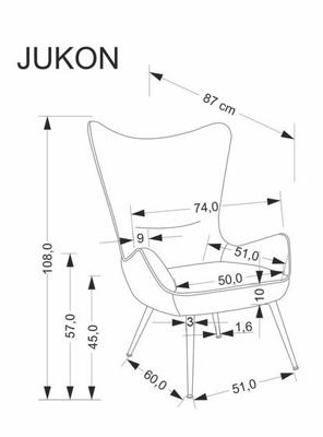 Кресло Halmar Кресло HALMAR JUKON серый арт. V-CH-JUKON-FOT-POPIEL