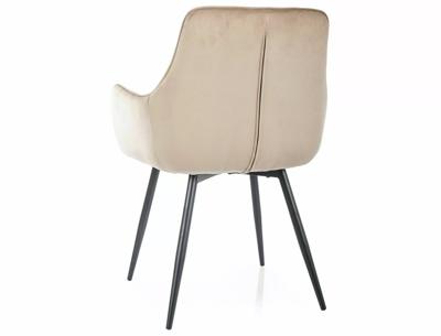 Стул Signal Стул SIGNAL LEMON Velvet Bluvel 28 бежевый/черный арт. LEMONVCBE