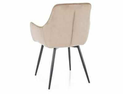 Стул Signal Стул SIGNAL FIG Velvet Bluvel 28 бежевый/черный арт. FIGVCBE