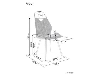 Стул Signal Стул SIGNAL ARCO Brego 18 серый/черный арт. ARCOBRCCSZ