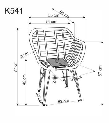 Стул Halmar Стул кухонный Halmar K541 (серый/натуральный/черный) арт. V-CH-K/541-KR