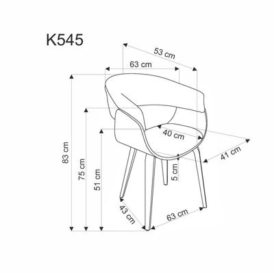 Стул Halmar Стул кухонный Halmar K545 (серый/орех) арт. V-CH-K/545-KR-POPIELATY