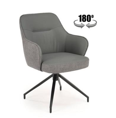 Стул Halmar Стул HALMAR K527 серый/черный, поворотный арт. V-CH-K/527-KR-POPIELATY