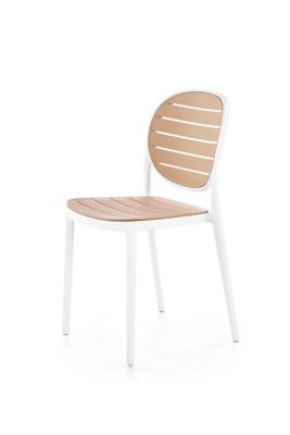 Стул Halmar Стул кухонный Halmar K529 (белый/натуральный) арт. V-CH-K/529-KR-BIALY/NATURALNY