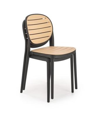 Стул Halmar Стул кухонный Halmar K529 (черный/натуральный) арт. V-CH-K/529-KR-CZARNY/NATURALNY