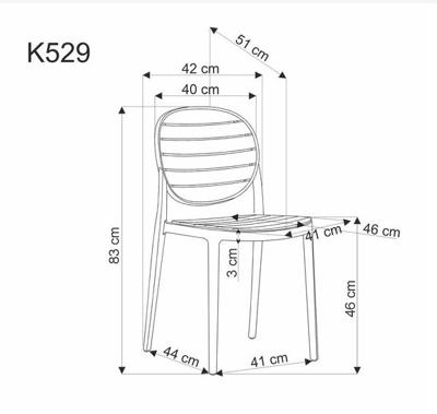 Стул Halmar Стул кухонный Halmar K529 (черный/черный) арт. V-CH-K/529-KR-CZARNY