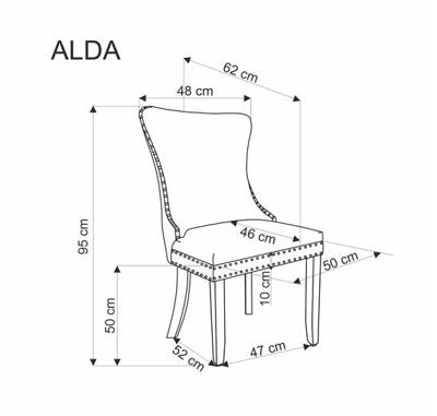 Стул Halmar Стул HALMAR ALDA бежевый/черный арт. V-CH-ALDA-KR-BEZOWY