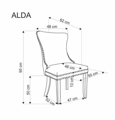 Стул Halmar Стул кухонный Halmar ALDA (темно-зеленый/черный) арт. V-CH-ALDA-KR-C.ZIELONY