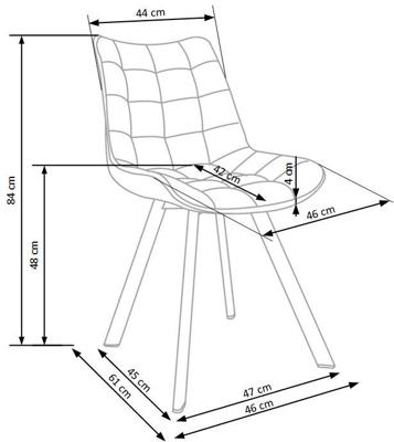 Стул Halmar Стул кухонный Halmar K332 (корица/черный) арт. V-CH-K/332-KR-CYNAMONOWY
