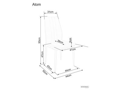Стул Signal Стул SIGNAL ATOM Velvet Bluvel 19 черный/черный арт. ATOMVCC