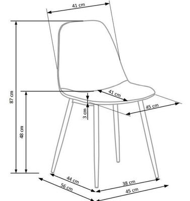 Стул Halmar Стул HALMAR K417 горчичный/черный арт. V-CH-K/417-KR-MUSZTARDOWY
