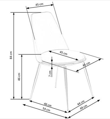 Стул Halmar Стул кухонный Halmar K460 (черный/золотой) арт. V-CH-K/460-KR-CZARNY