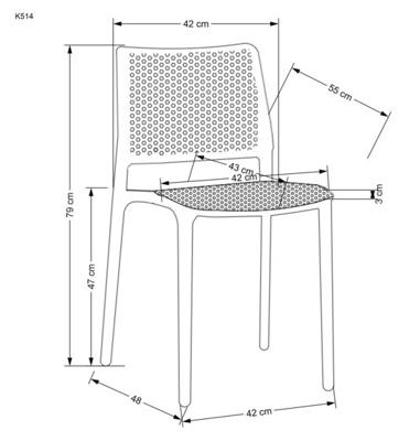 Стул Halmar Стул кухонный Halmar K514 (черный) арт. V-CH-K/514-KR-CZARNY
