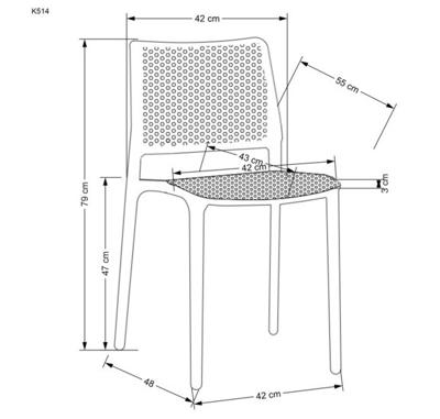 Стул Halmar Стул HALMAR K514 голубой арт. V-CH-K/514-KR-J. NIEBIESKI