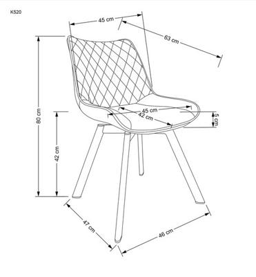 Стул Halmar Стул кухонный Halmar K520 (черный/темно-зеленый) арт. V-CH-K/520-KR-C.ZIELONY