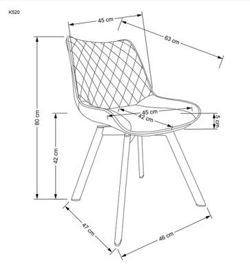 Стул Halmar Стул кухонный Halmar K520 (черный/черный) арт. V-CH-K/520-KR-CZARNY