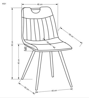 Стул Halmar Стул кухонный Halmar K521 (горчичный) арт. V-CH-K/521-KR-MUSZTARDOWY