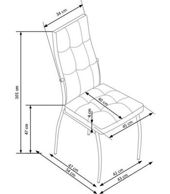 Стул Halmar Стул кухонный Halmar K416 (черный) арт. V-CH-K/416-KR-CZARNY