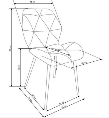 Стул Halmar Стул HALMAR K453 черный/черный арт. V-CH-K/453-KR-CZARNY