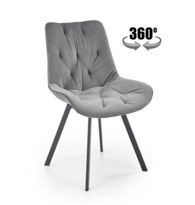 Стул Halmar Стул HALMAR K519 серый/черный, поворотный арт. V-CH-K/519-KR-POPIELATY