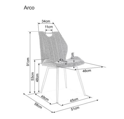 Стул Signal Стул SIGNAL ARCO Velvet Bluvel 4215 корица/черный арт. ARCOVCCY