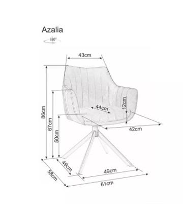 Стул Signal Стул SIGNAL AZALIA Velvet Bluvel 03 светло-серый/черный арт. AZALIAVCJSZ