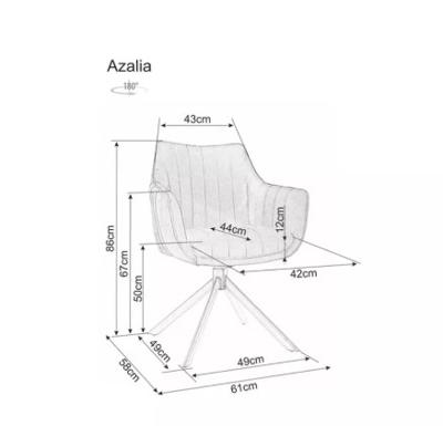 Стул Signal Стул SIGNAL AZALIA Velvet Bluvel 4215 корица/черный арт. AZALIAVCCY