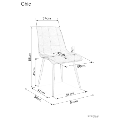 Стул Signal Стул кухонный Signal Chic D Bluvel28 (бежевый/дуб) арт. CHICDVDBE