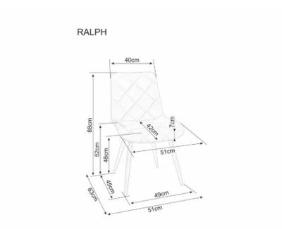Стул Signal Стул кухонный Signal Ralph Bluvel19 (черный) арт. RALPHVCC