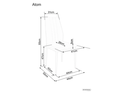 Стул Signal Стул кухонный Signal Tom Bluvel14 (серый) арт. TOMVCSZ