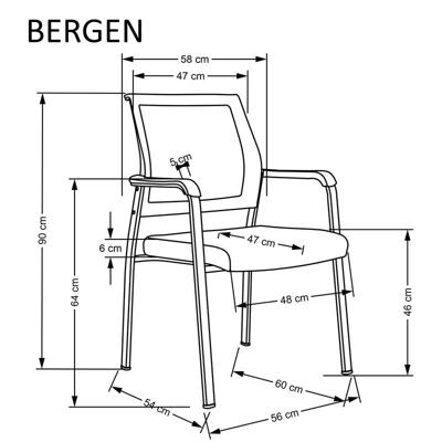 Кресло Halmar Стул Halmar BERGEN (черный) арт. V-CH-BERGEN-FOT