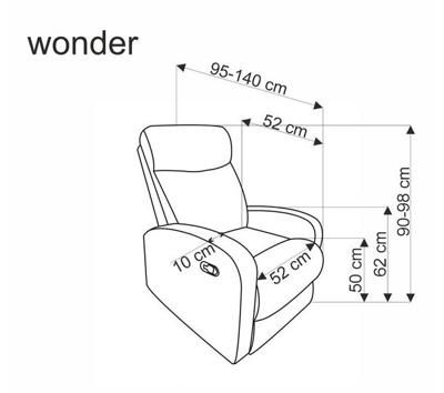 Кресло Halmar Кресло HALMAR WONDER раскладное, темно-зеленый арт. V-CH-WONDER-FOT-C.ZIELONY