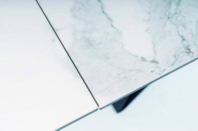 Стол Signal Стол обеденный Signal WESTIN III Ceramic 180 раскладной (белый мрамор/черный мат) арт. WESTINIIIBC180