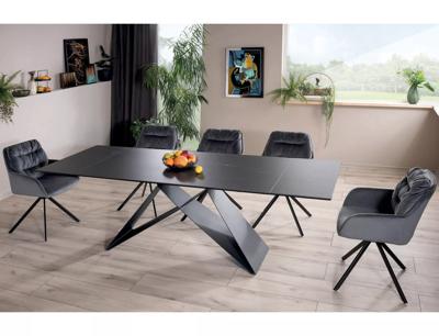 Стол Signal Стол обеденный SIGNAL WESTIN Ceramic Sahara Noir черный/черный мат 160-240/90 арт. WESTINCCC160
