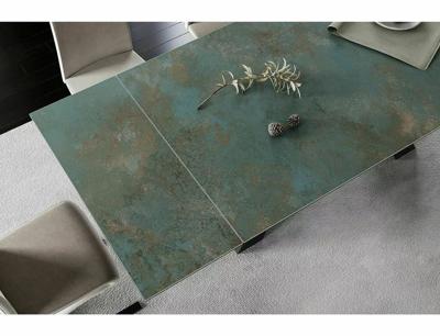 Стол Signal Стол обеденный Signal SALVADORE Ceramic 160 (бирюзовый Ossido Verde/черный мат) арт. SALVADORETUC160