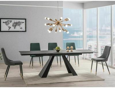 Стол Signal Стол обеденный Signal SALVADORE Ceramic 160 раскладной (черный Sahara Noir/черный мат) арт. SALVADORECC160